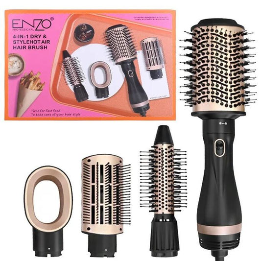 ENZO PROFESSIONAL 4in1 Seche cheveux et Volumateur - Brosse a air chaud ENZO EN-6207